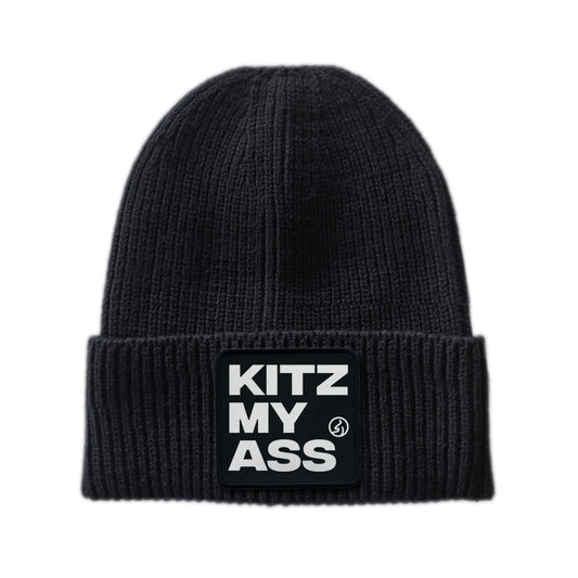 KITZ MY ASS Beanie Unisex – black / white