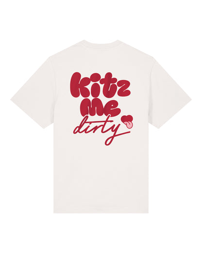 KITZ ME DIRTY Shirt Unisex – white / red