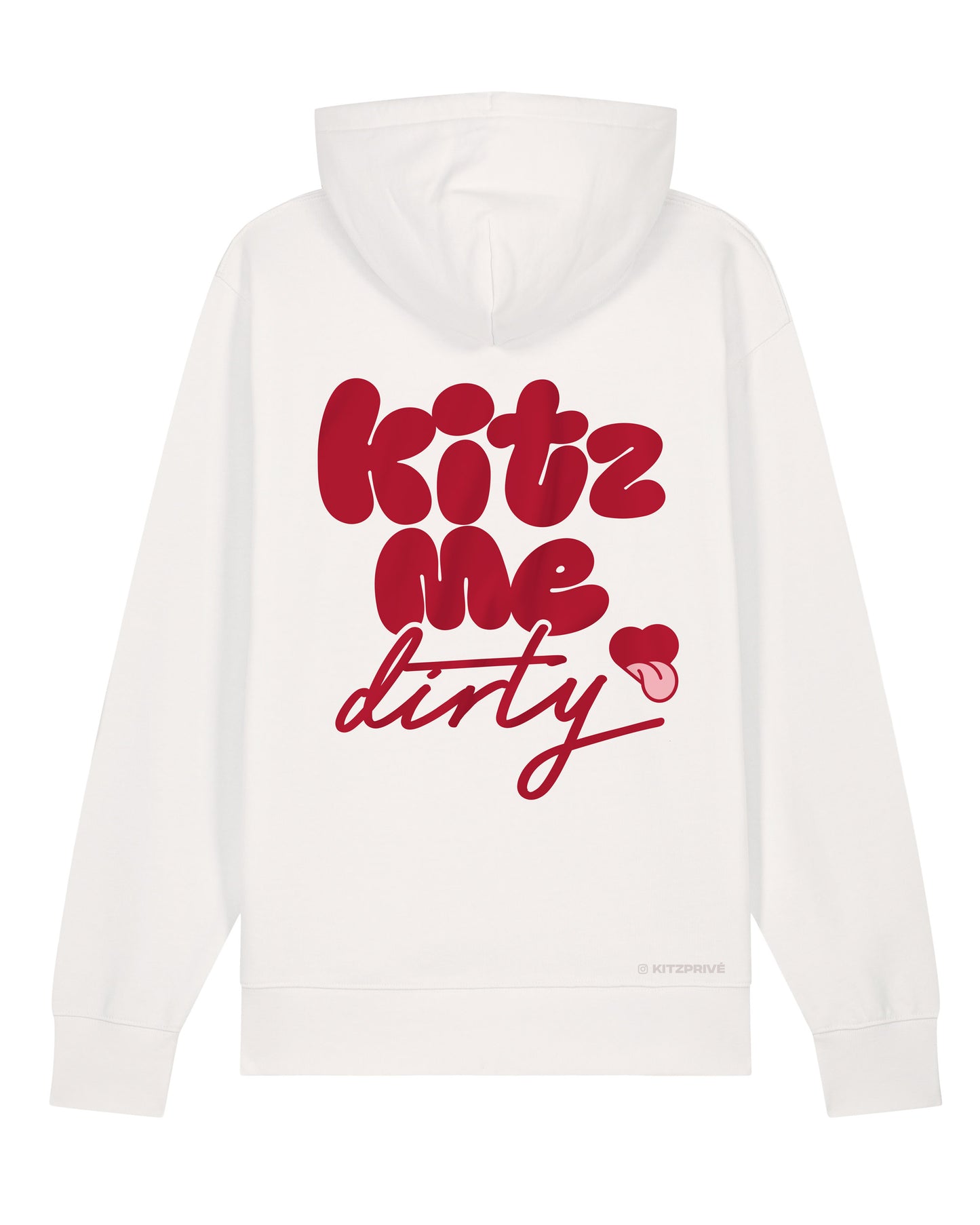 KITZ ME DIRTY Hoodie Unisex - white / red