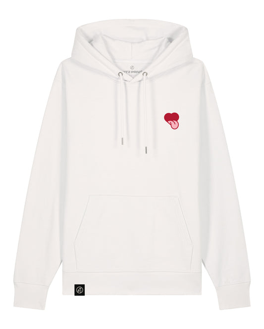 KITZ ME DIRTY Hoodie Unisex - white / red