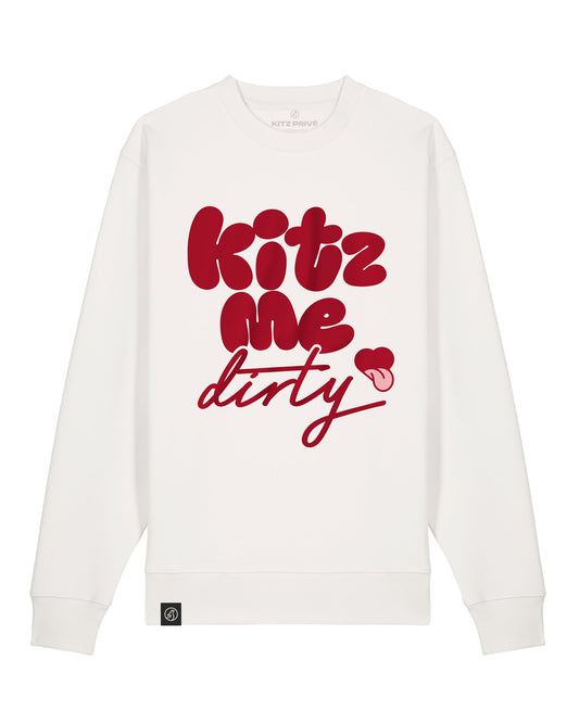 KITZ ME DIRTY Pullover Unisex - creme / red