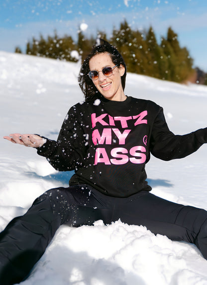 KITZ MY ASS Pullover Unisex – black / neon pink