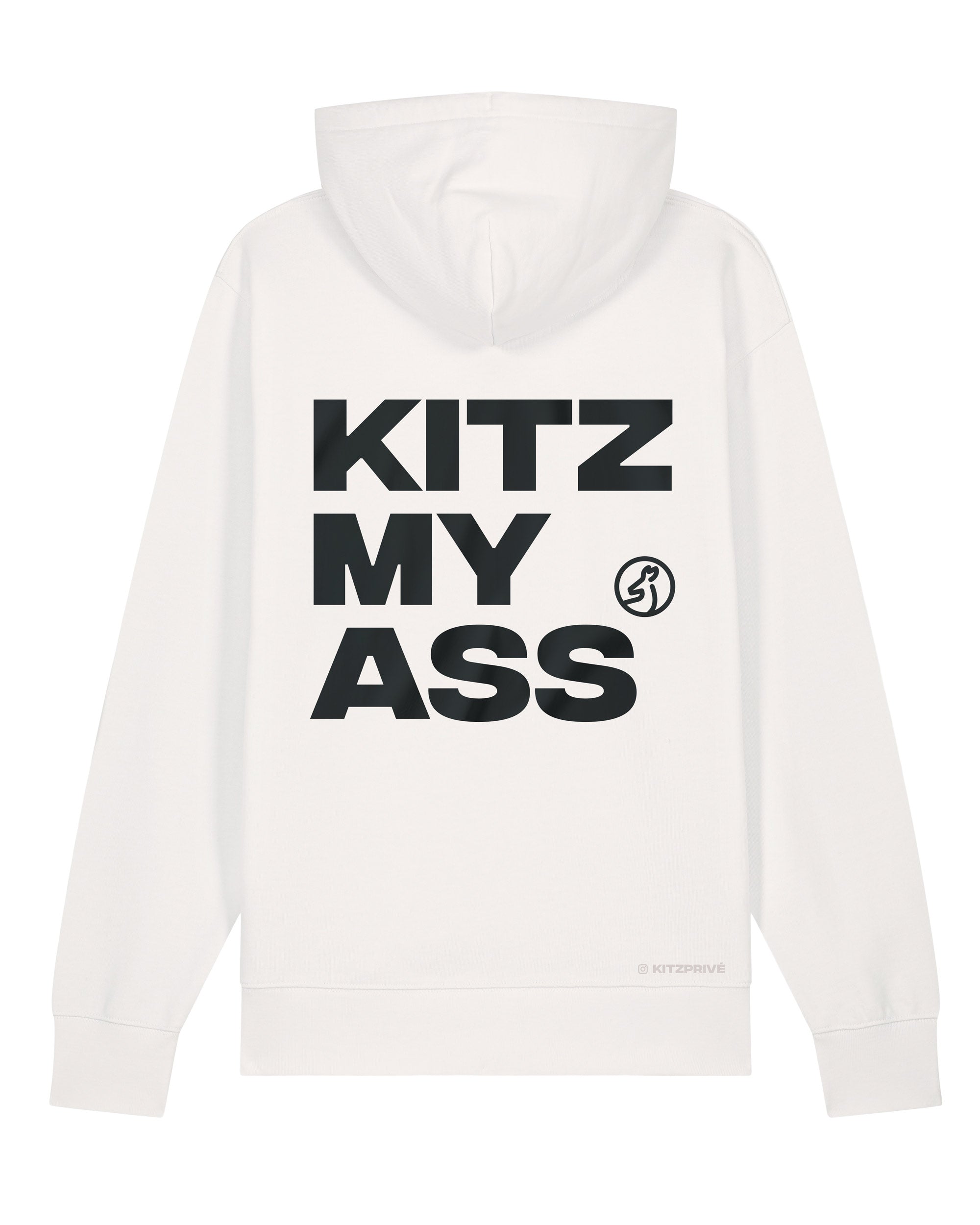 KITZ MY ASS Hoodie Unisex – white / black
