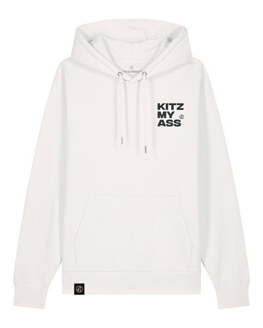 KITZ MY ASS Hoodie Unisex – white / black