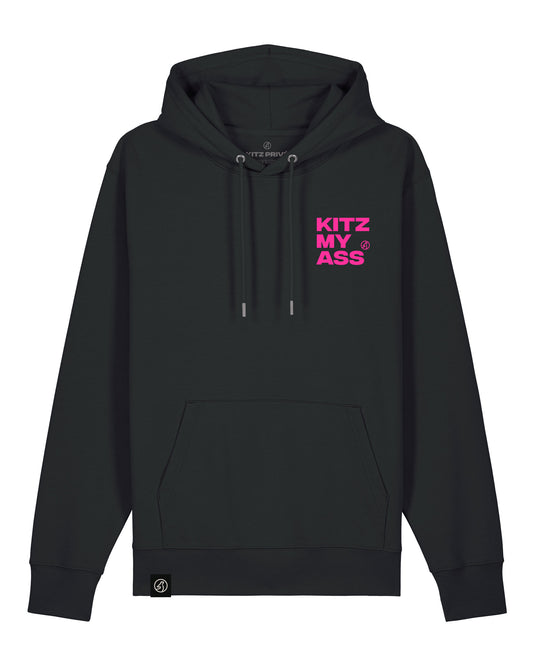 KITZ MY ASS Hoodie Unisex – black / neon pink